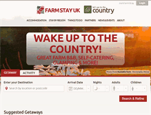 Tablet Screenshot of farmstay.co.uk